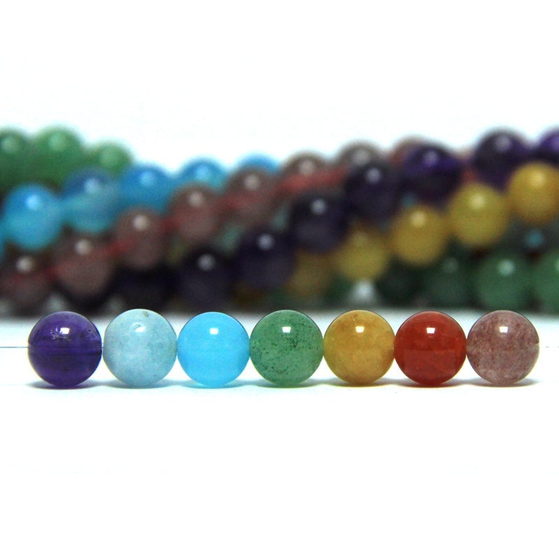 7 Chakra Beads Set 8mm Chakra Stone Set 7 Chakra Gemstone Etsy