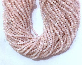 Tiny Pink Morganite Micro Faceted Beads 2mm 3mm 4mm Natural Small Morganite Beads Small Beryl Gemstone Beads Pink Beads Semi Precious