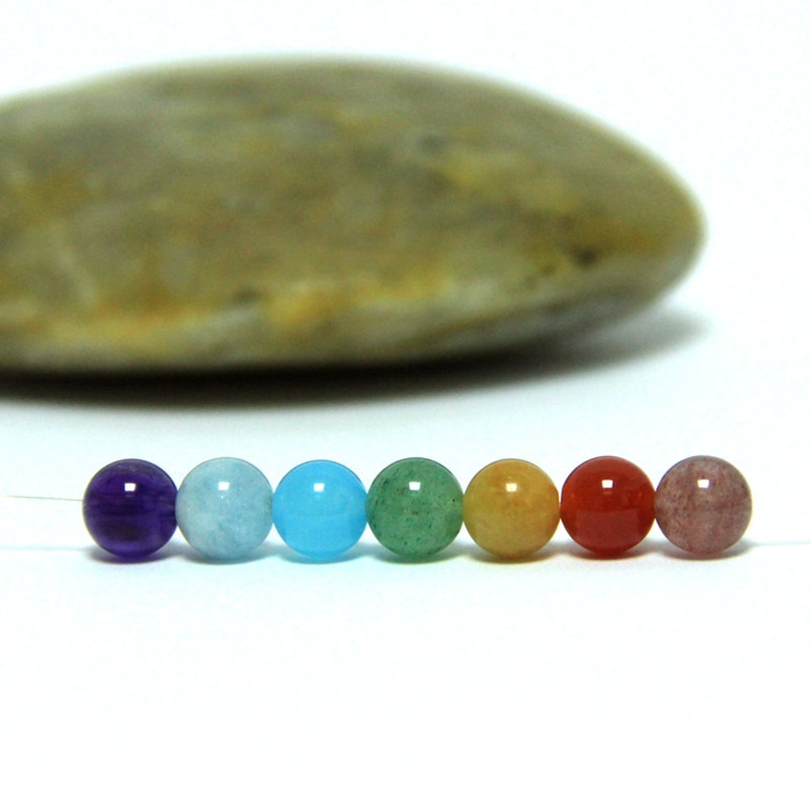 7 Chakra Beads Set 8mm Chakra Stone Set 7 Chakra Gemstone Etsy