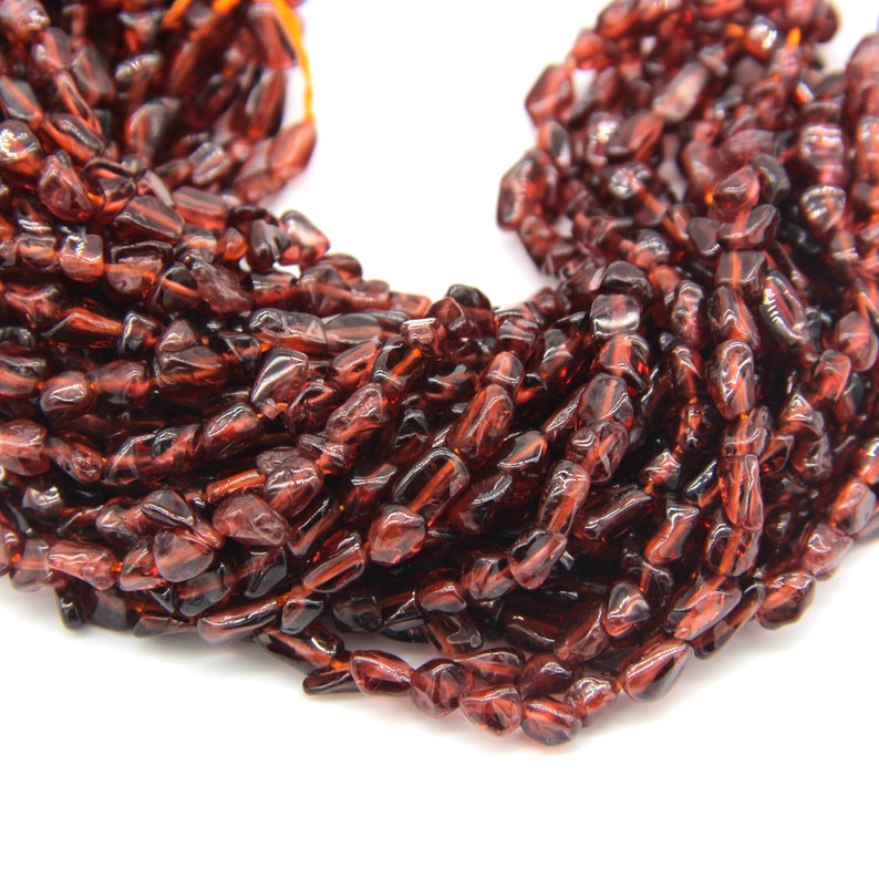 Tiny Orange Garnet Nugget 4-6mm A Grade Natural Garnet Gemstone Chips Small Orange Semi Precious Nugget Beads For Bracelet Necklace Earring
