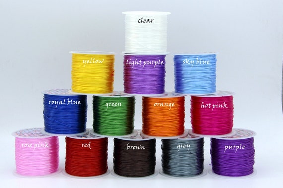 Elastic Cord Elastic Thread Stretch Crystal String Roll 0.8mm Stretch Cord Elastic Wire Stretch Ribbon Beading Thread Jewelry Cord