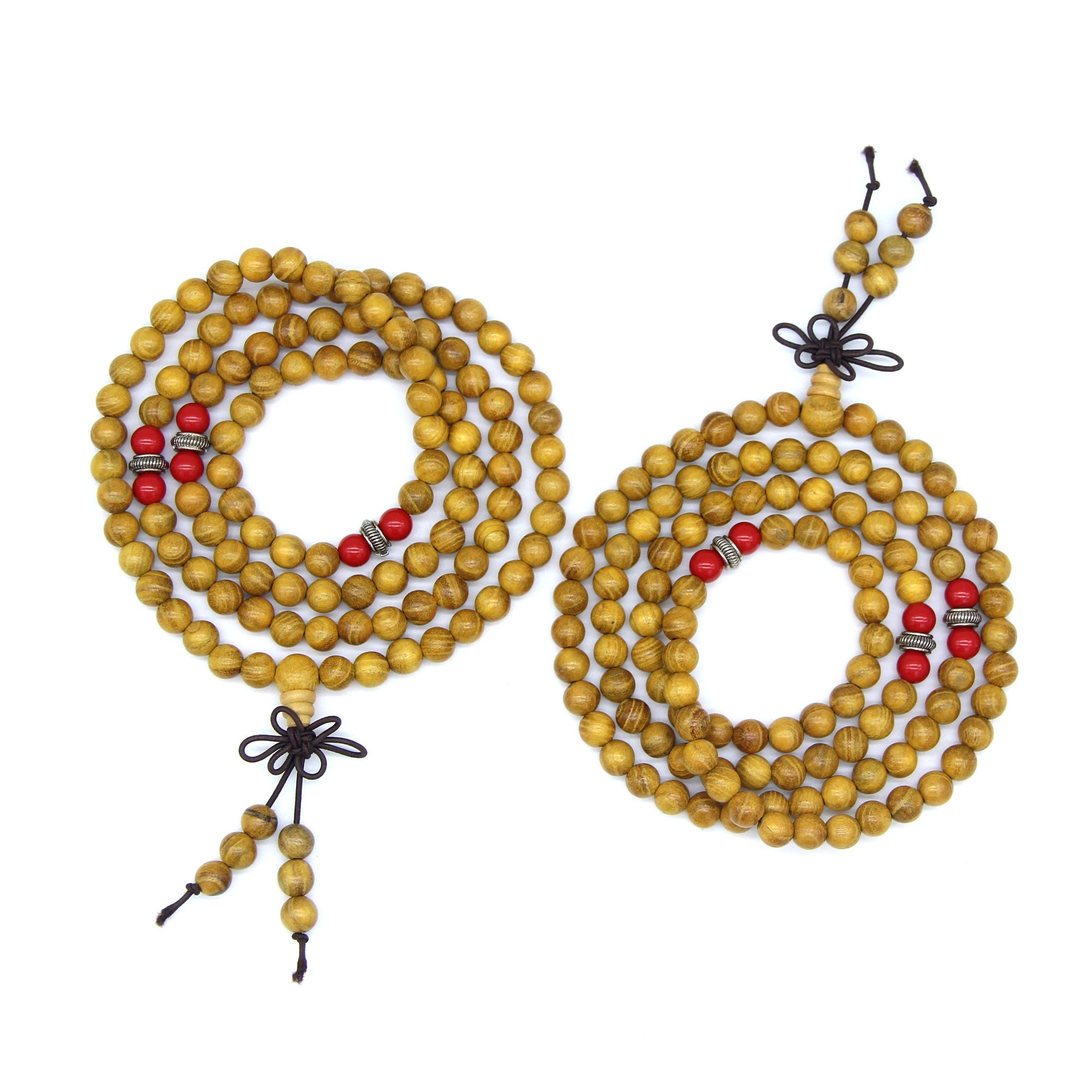 108 Golden Sandalwood Mala Beads 6mm Yellow Sandalwood Mala Etsy UK