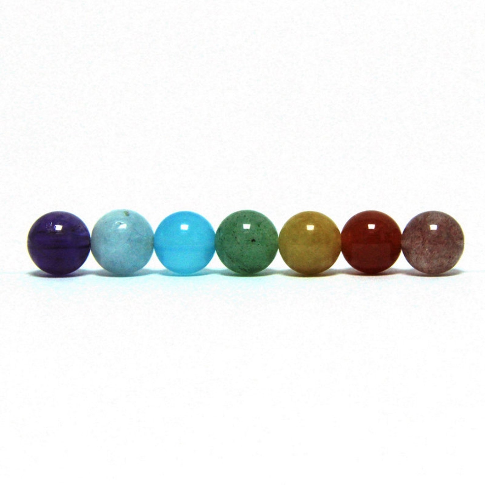 7 Chakra Beads Set 8mm Chakra Stone Set 7 Chakra Gemstone Etsy