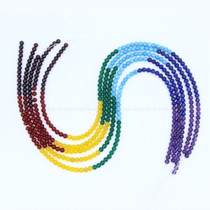 7 Chakra Beads 4mm Smooth Full String, Tiny Natural 7 Chakra Gemstone Beads, Set Chakra Beads, Rainbow Chakra Beads, Healing Yoga Beads