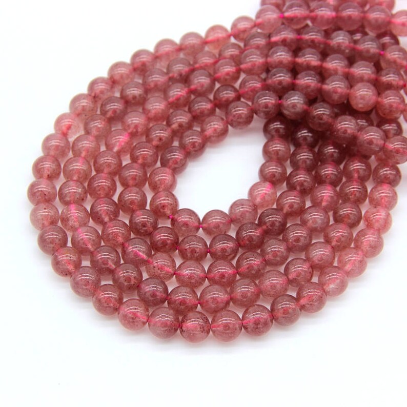 8 Mm Quartz Rose Ronde à Facettes Rose Semi Précieux Perles J15//7