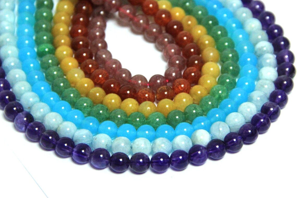 7 Chakra Beads Set 8mm Chakra Stone Set 7 Chakra Gemstone Etsy
