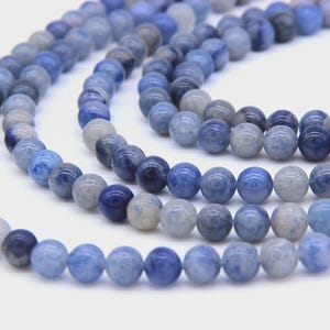 Natural Blue Aventurine Beads 6mm 8mm 10mm 12mm Navy Blue Beads Sapphire Blue Gemstone Beads Aventurine Mala Beads Blue Mala Beads Supplies image 1