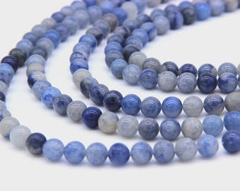 Natural Blue Aventurine Beads 6mm 8mm 10mm 12mm Navy Blue Beads Sapphire Blue Gemstone Beads Aventurine Mala Beads Blue Mala Beads Supplies