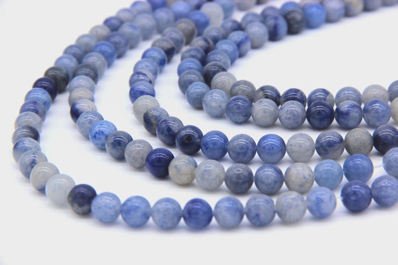 Natural Blue Aventurine Beads 6mm 8mm 10mm 12mm Navy Blue Beads Sapphire Blue Gemstone Beads Aventurine Mala Beads Blue Mala Beads Supplies image 1
