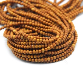 Tiny Olive Wood Round Beads 2.5mm 2.7mm 3mm High Quality, Natural Small Olive Wood Spacer Beads, Brown Wood Rosary Beads