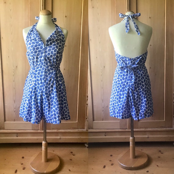 1940s novelty print romper/playsuit
