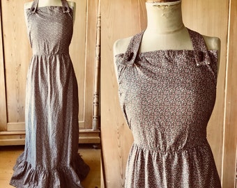 1970s floral boho cotton sundress.