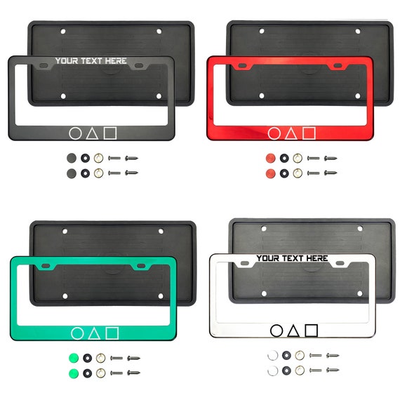 Custom Personalized License Plate Frame - Polished Or Black Finish With Your Own Logo Or Text - Brand New