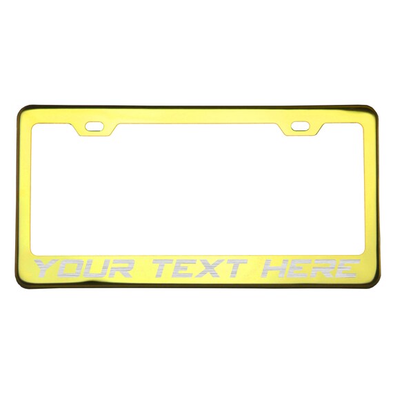 T304 Polish Mirror Stainless Steel Lexus Black Laser Etched License Plate Frame