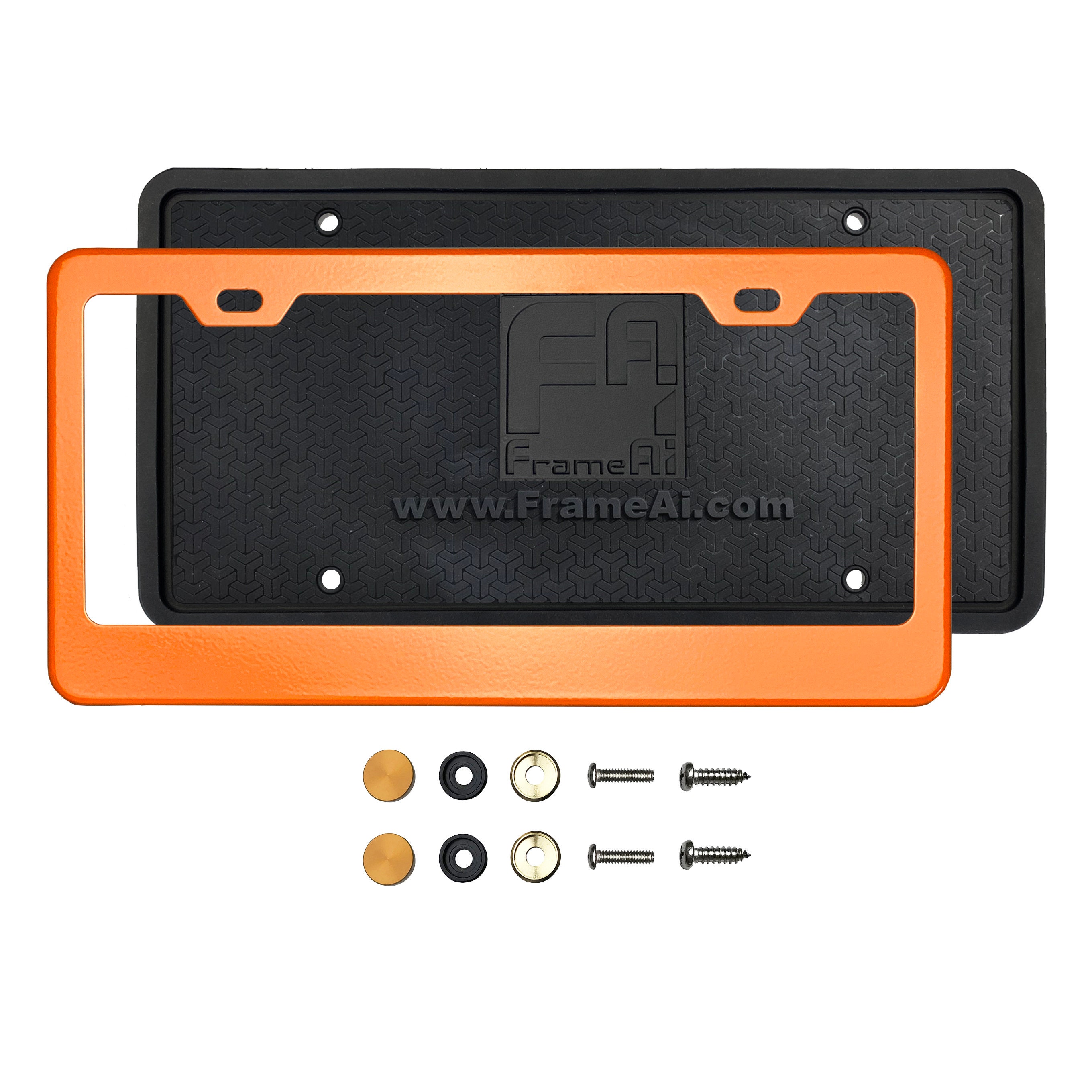 Ka Depot Silicone Back Guard Solar Orange License Plate Frame Etsy