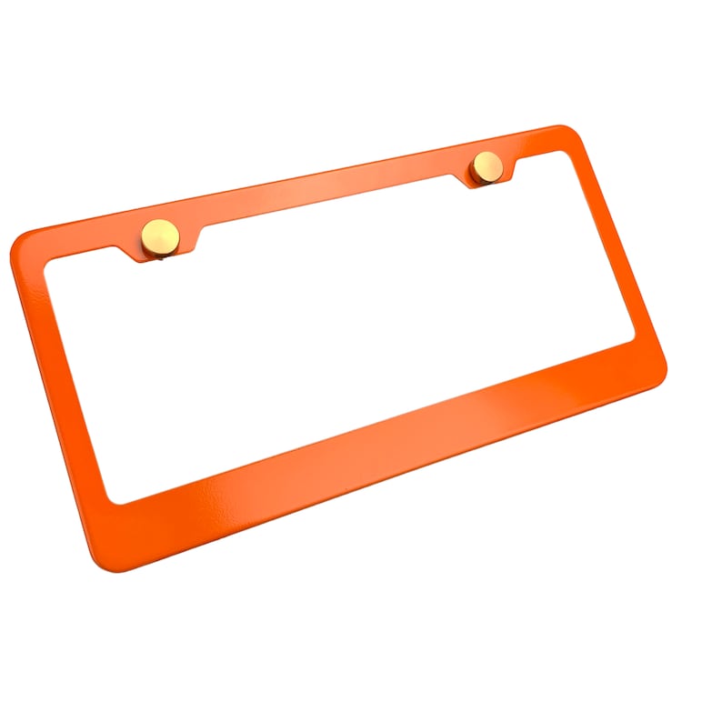 Custom 3D Metal Text Letter Orange License Plate Frame W/ Etsy