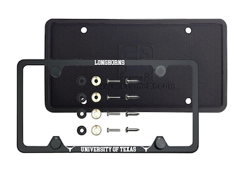 Frame Generation Custom Matte Black License Frame Longhorns University of TEXAS