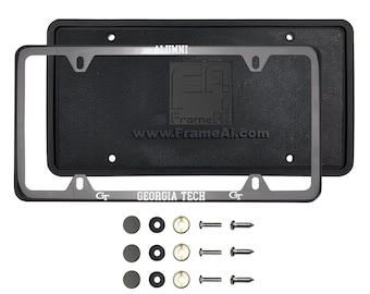 Frame Generation Custom Matte Black License Frame Georgia Tech ALUMNI