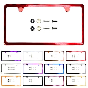 Purchase Chrome Palm Tree Metal Custom License Plate Tag Frame For Auto Car Truck SUV In USA - Foto 2