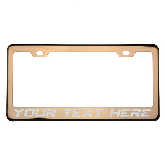 T304 Polish Mirror Stainless Steel Lexus Black Laser Etched License Plate Frame