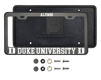 Frame Generation Custom Matte Black License Frame Duke University ALUMNI