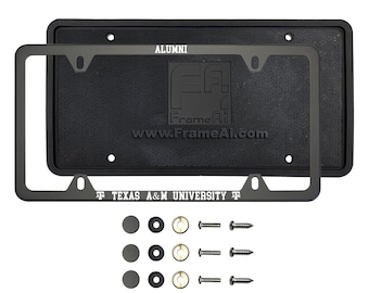 Frame Generation Custom Matte Black License Frame Texas A&M University Alumni