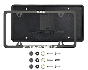 Frame Generation Custom Matte Black License Frame Purdue University ALUMNI