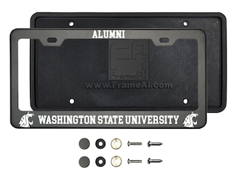 Frame Generation Custom Matte Black License Frame Washington State University Alumni