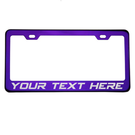 laser engraved for Jeep Black matte coated License Plate Frame mirror letter