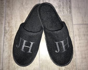 Custom monogram best sale slippers