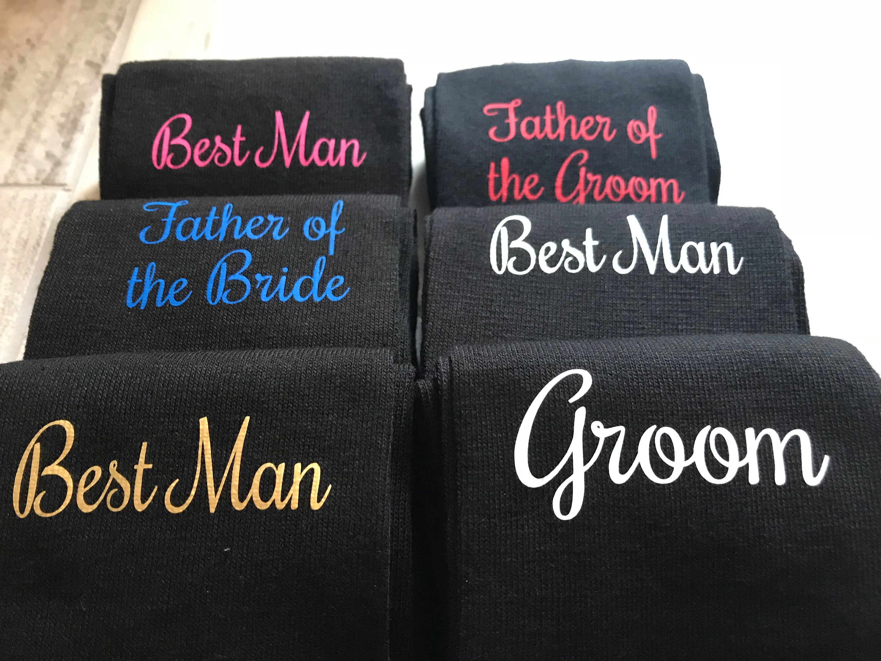 Image of Groomsmen Socks, Groom Personalised Gift, Usher Best Man Father Of The Bride Wedding Present