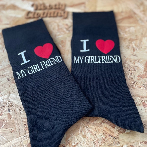 Valentines day socks,boyfriend gift,i love my girlfriend socks,personalised socks,pride socks,novelty socks, valentines gift