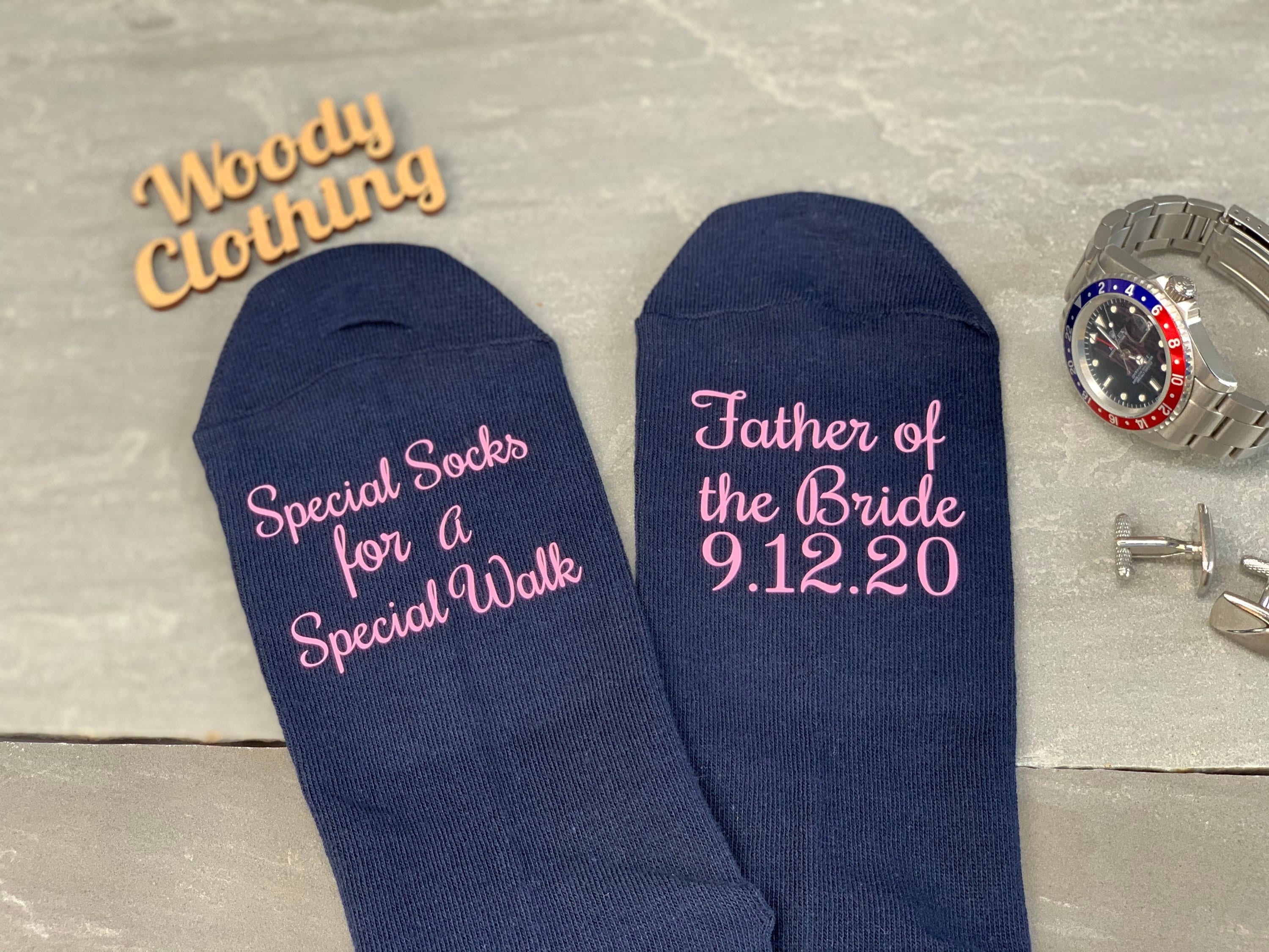 Image of Special Socks For A Special Walk Father Of The Bride Navy