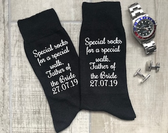 Personalised socks, Groomsmen socks, groom socks, best man socks, father of the bride socks, special socks for a special walk socks, gift