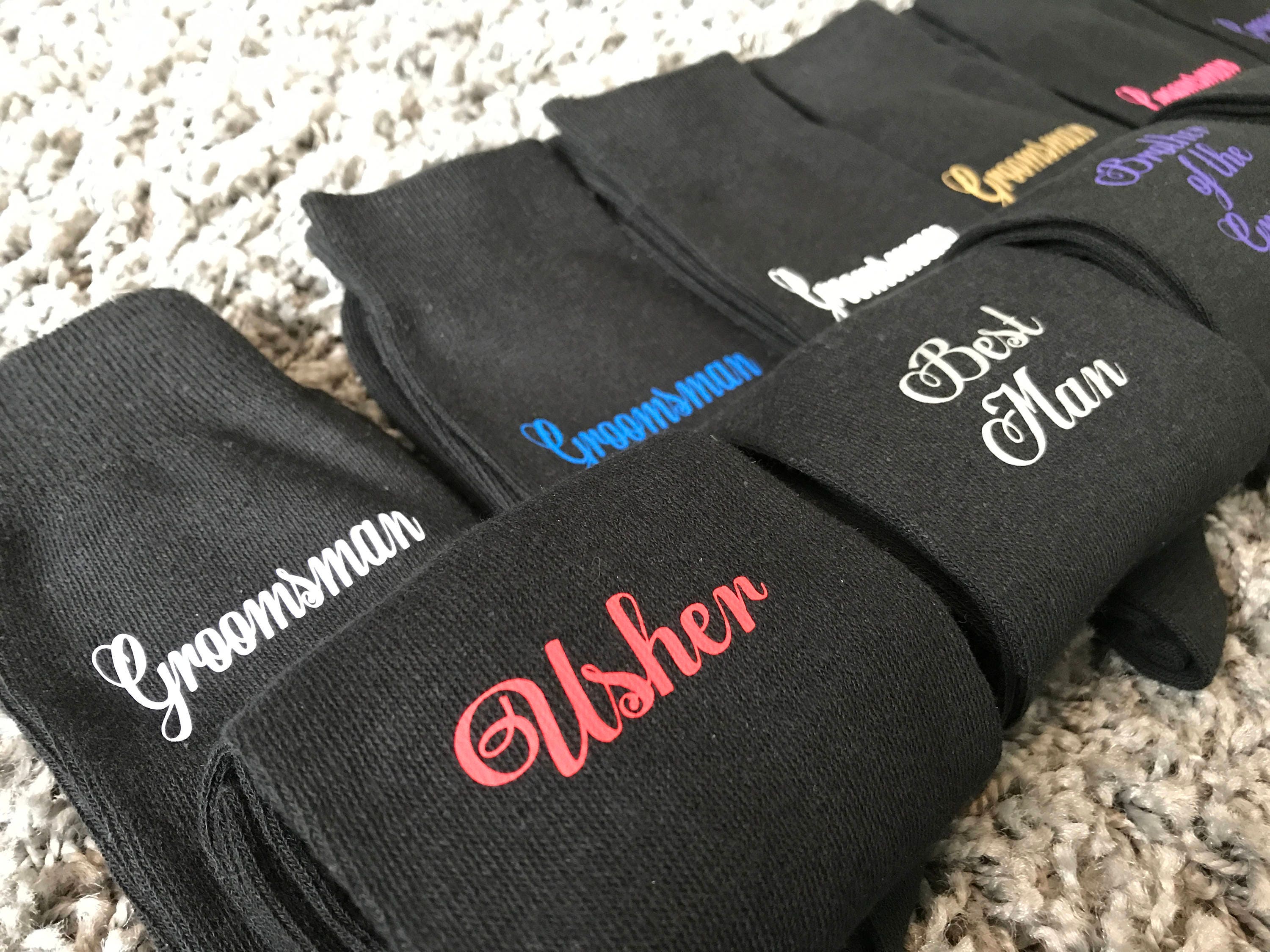 Image of Groomsmen Socks, Groom Usher Best Man Father Of The Bride Wedding Gift, Novelty Socks