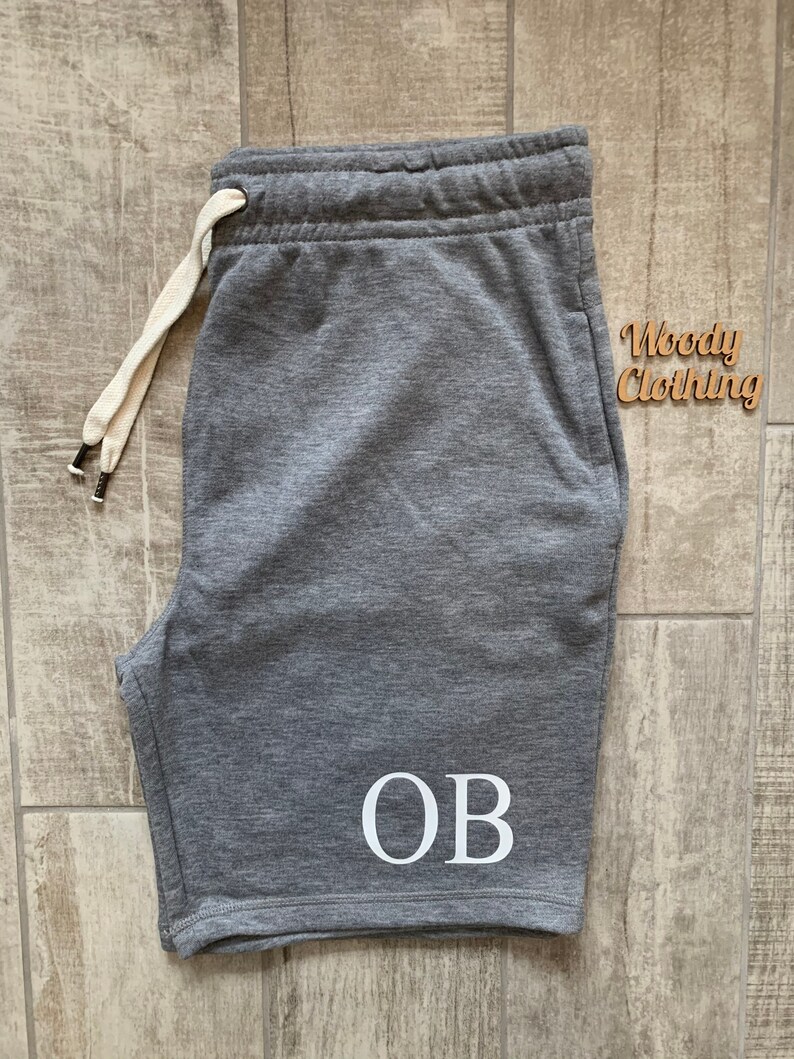 Mens Loungewear Shorts Set Personalised with Initials Etsy