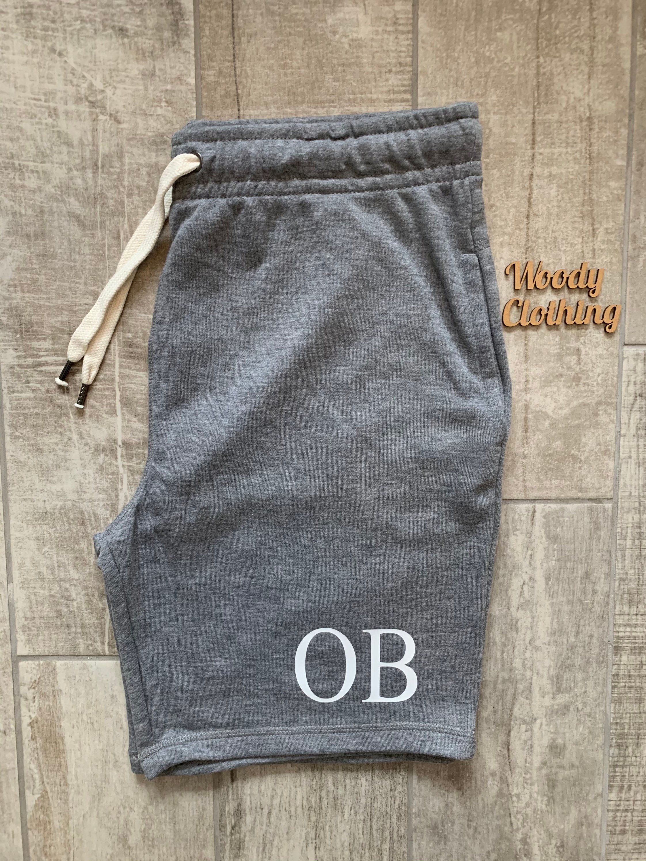 Mens Loungewear Shorts Set Personalised With Initials Etsy UK