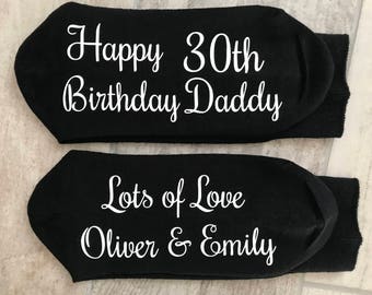 Birthday socks, papa socks, daddy socks, personalised socks, matching socks, mama socks,birthday gift, novelty socks, valentine gift