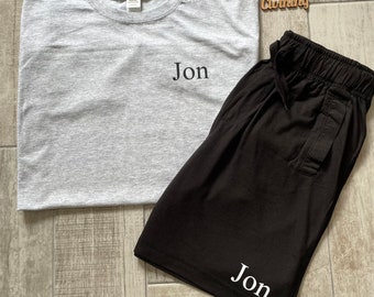 Personalised Men's Pajama Set: Monogram Loungewear
