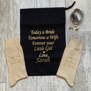 Personalised Father of the Bride Socks & Gift Bag: Special Walk Wedding Socks