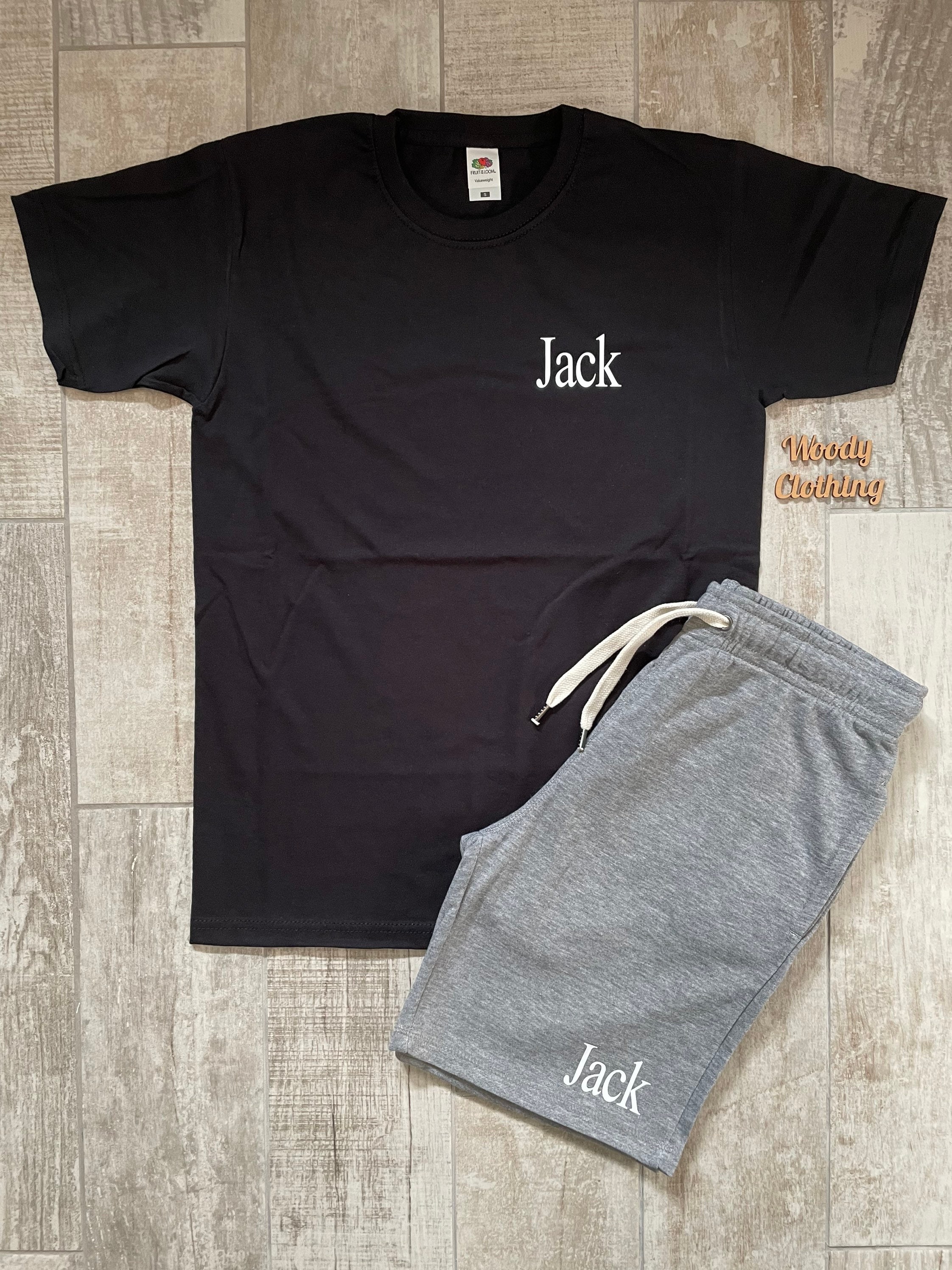 Mens Loungewear Shorts Set Personalised With Initials Etsy UK