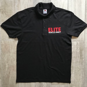 work polo shirt, company logo polo shirt, business logo polo shirt, black polo shirt, personalised polo shirt, polo shirt, work clothing