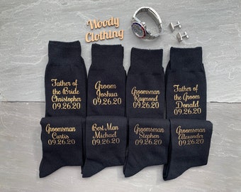 Personalized Groom Socks, Groomsmen Wedding Gift