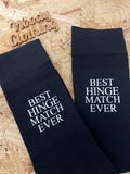 Best Hinge Match Ever Socks,boyfriend gift,gift from boyfriend,gift from girlfriend,pride socks,novelty,valentines gift