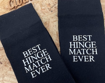 Best Hinge Match Ever Socks, Funny Boyfriend/Girlfriend Gift
