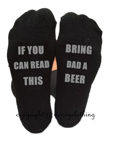 Image of Fathers Day Gift , Novelty Christmas Gift, Mens Socks, If You Can Read This Funny Personalised Dad, Daddy, Bamp, Bampy