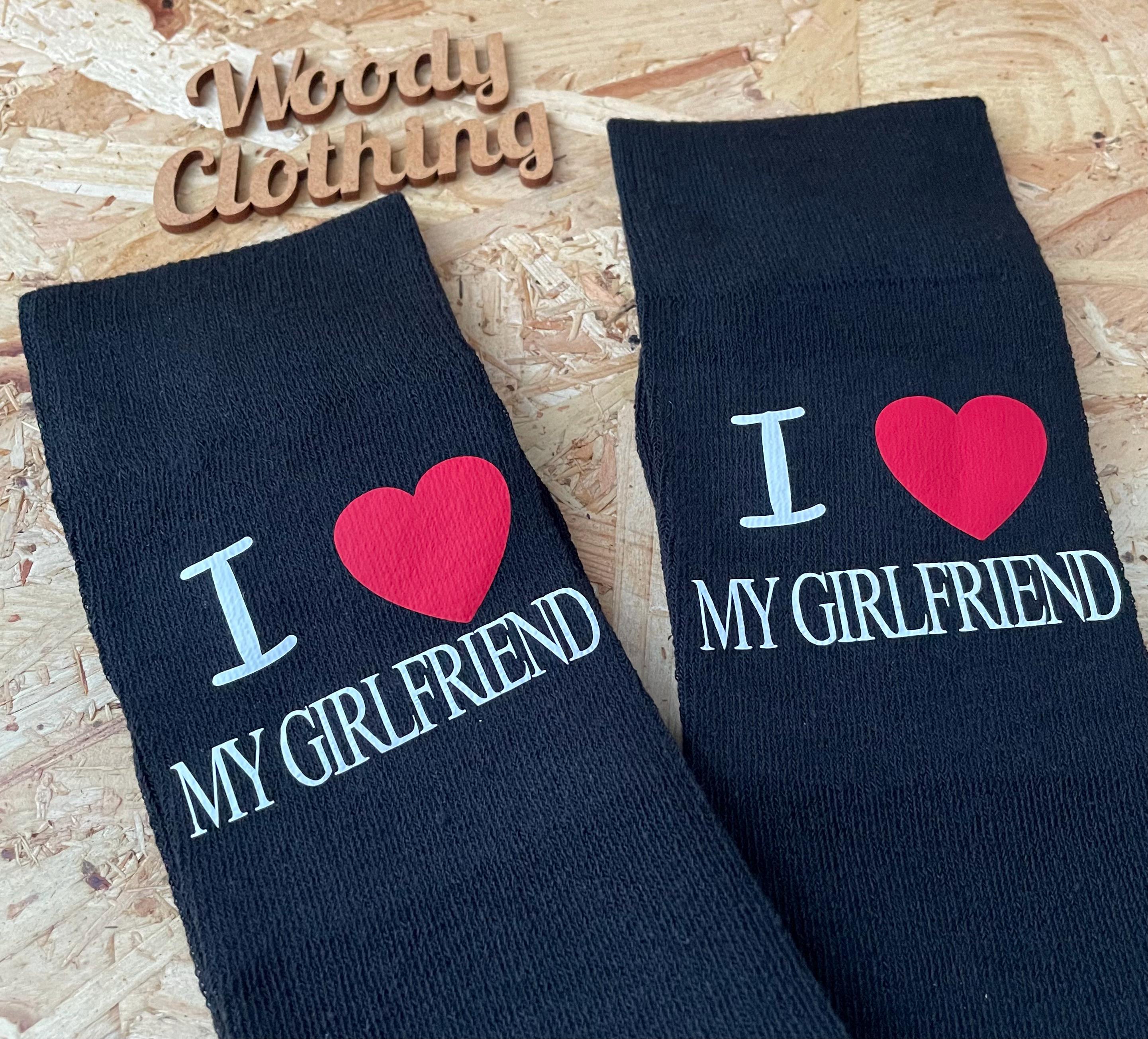 Calzini "I Love My Girlfriend" - Regalo Di San Valentino Per Il Fidanzato - Italia - 9