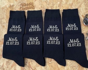 Dark Navy groomsmen socks, wedding favours