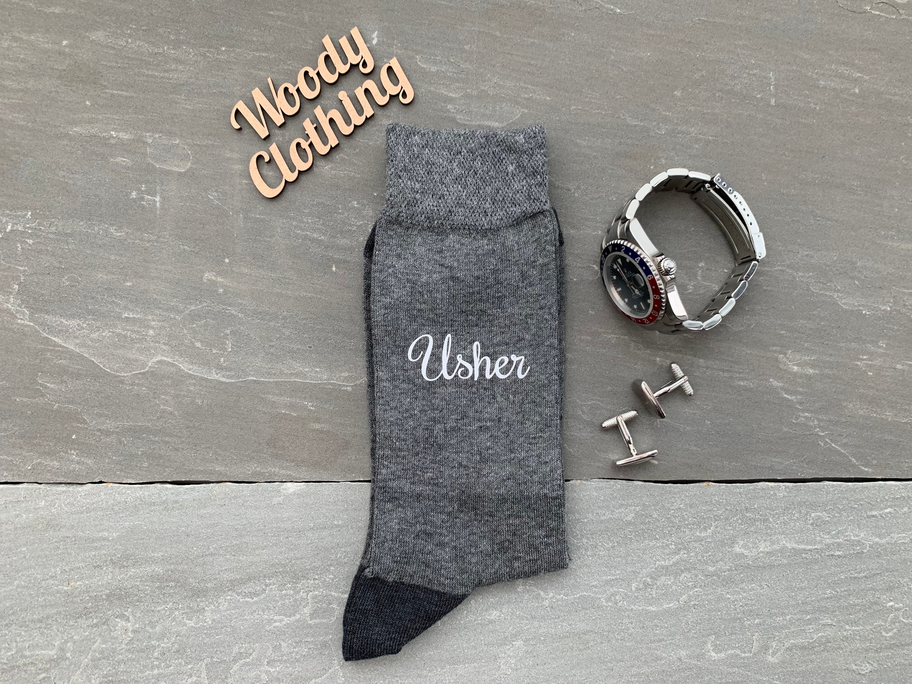 Image of Groom Socks, Groomsmen Novelty Usher Grey Father Of The Bride in Case You Get Cold Feet