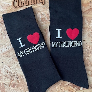 I Love My Girlfriend Socks - Valentine's Day Boyfriend Gift